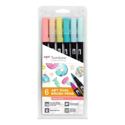 Set de 6 Feutres Dessin Double Pointe ABT couleurs candy