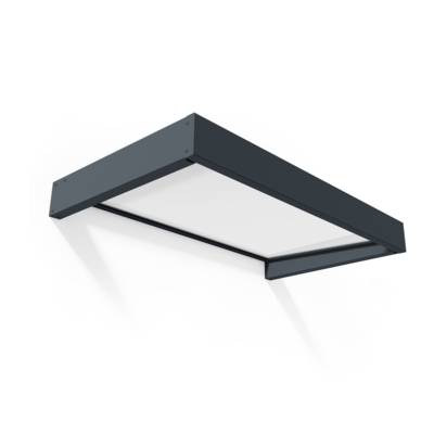 Marquise alu acier SOPHIA - 160 x 95 cm - Gedimat - PALRAM