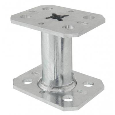 Petit pied de poteau fixe en acier - 80mm - Gedimat