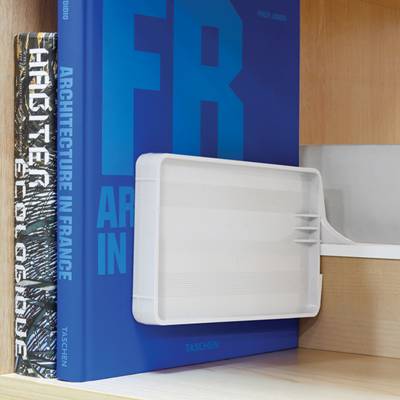 Serre-livres ABS pour tablette mélaminé - L19,2xP7,8xH12 cm - Blanc - MOBIDECOR
