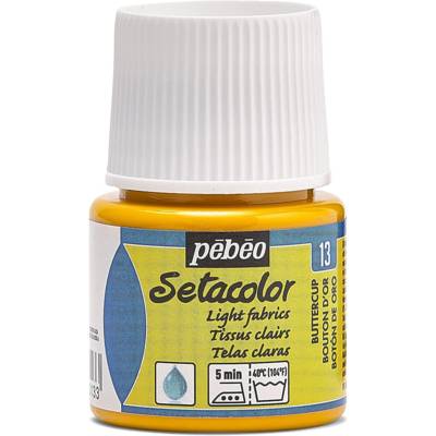 Flacon 45 ml Peinture Setacolor pour tissus clairs BOUTON OR - PÉBÉO