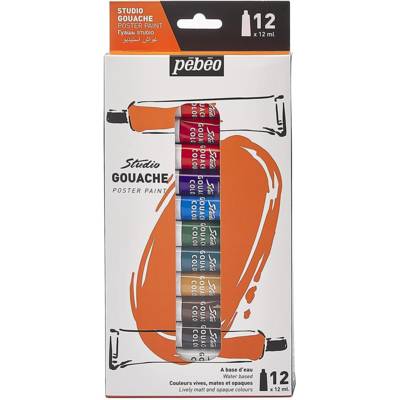 Etui de 12 tubes de gouache 12ML