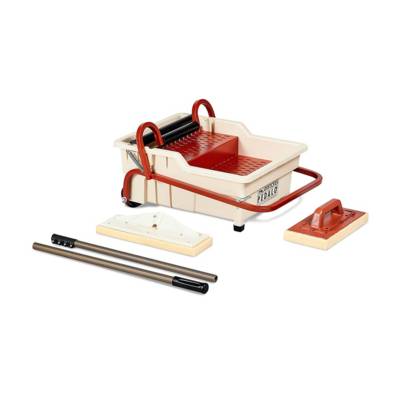 Bac de lavage Pedalo avec 2 frottoirs éponge Sweepex (1 poignée + 1 manche aluminium) - RAIMONDI - 11145 - Maxoutil