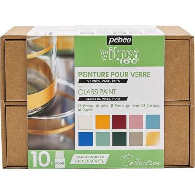 Coffret Collection Peinture Verre Vitréa 160 10X45ML N°2 - PÉBÉO