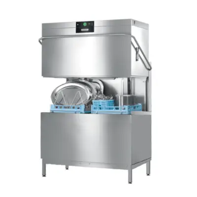 Lave-vaisselle à capot - 2 paniers 500x500mm - Surpresseur de rinçage, Pompe de vidange, Doseur de lavage, Doseur de rinçage intégrés - Relevage automatique - AUPT-10B/HL - Hobart