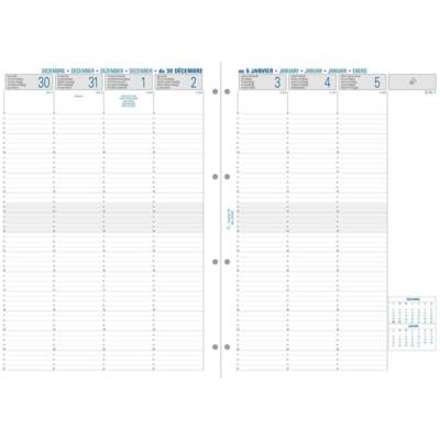 Recharge Exatime 29 semainier millésimé 1/4 h par 1/4 h 297x210 mm