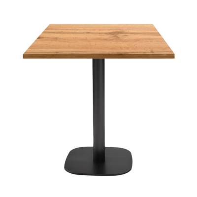 Table pied noir 70x70cm chene armor - intérieur - RestooTab