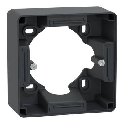 Boite support pour montage en saillie OVALIS REFRESH anthracite - Gedimat - SCHNEIDER ELECTRIC