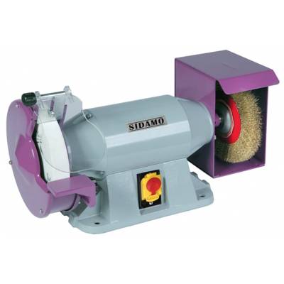 Touret meule - brosse EXPERT 200 TBT - 400 V tri - SIDAMO - 20113605 - Maxoutil