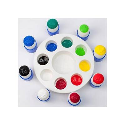 Palette de peinture à 8 alvéoles profondes avec 8 tampons mousses - CLÉOPÂTRE
