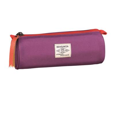 Trousse Fourre tout Rond polyester Modèle COLORS Aléatoire 22 cm