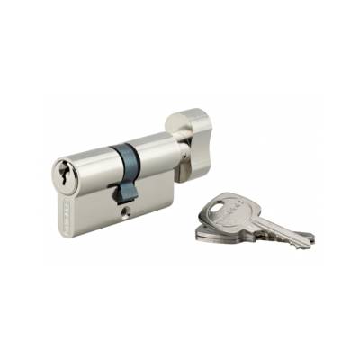Cylindre profilé 30x30 mm nickelé à bouton 3 clés - Gedimat - THIRARD