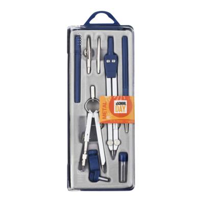 Boite compas scolaire 8 pièces