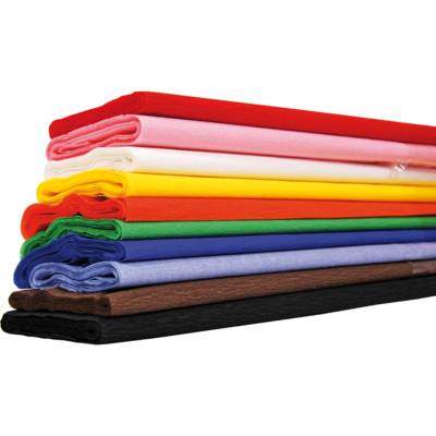 Paquet de 10 feuilles Crépon M40 2x0.50m couleurs aléatoires assorties - CLAIREFONTAINE