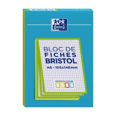 Bloc de 30 fiches bristol 105X148 non perforées Q5/5 vert