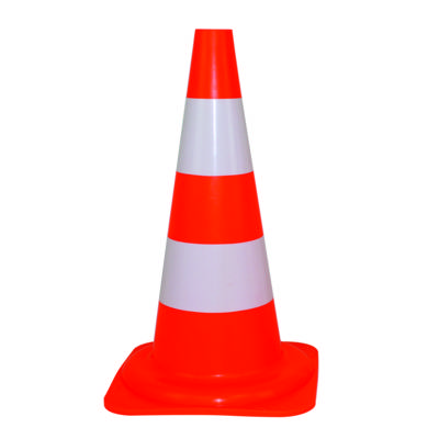 Cône de chantier PEBD orange fluo - 50cm - Gedimat