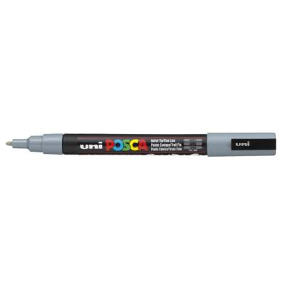 Marqueur pointe conique fine pc3m 0,9 - 1,3mm gris - POSCA