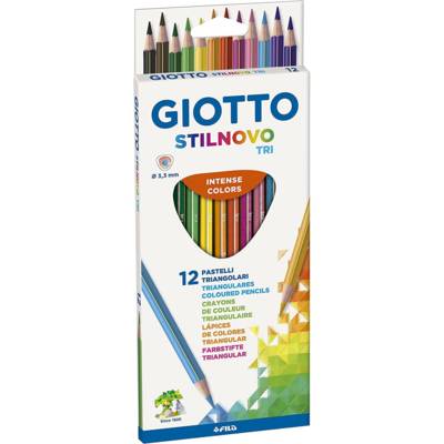 Etui de 12 Crayons Couleur Stilnovo Tri Triangulaire 7mm mine 3.3mm