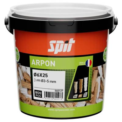 Cheville en plastique universelle ARPON 6x25mm - boite de 800 pièces - Gedimat - SPIT
