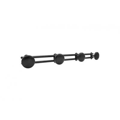 Patère rond fixe acier noir mat 4 têtes - 610 mm - Gedimat - NORAIL