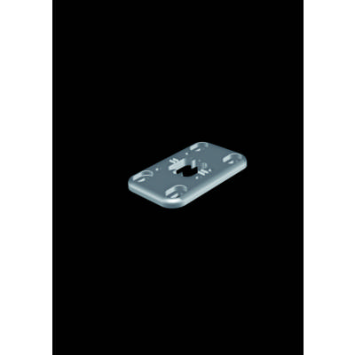 Platine muret alu pour poteau de clôture gris - Gedimat