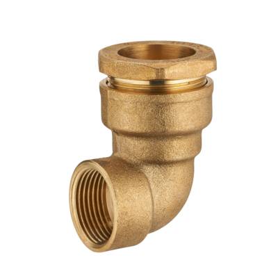 Coude tube polyéthylène laiton - femelle ø20 x 27 mm - Gedimat - NOYON ET THIEBAULT