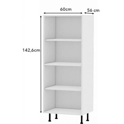 Caisson blanc 1/2 colonne 16mm - 600x1428x560mm - Gedimat - BCD