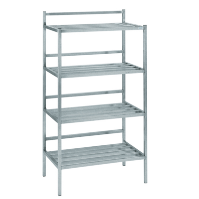 Etagère inox sur pieds - Largeur L (L=1210-1610mm) - Haut de gamme - Vesto