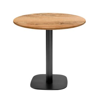 Table pied noir Ø70cm chene slovene - intérieur - RestooTab