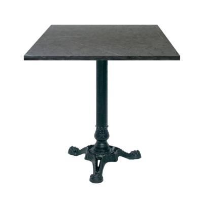 Table pied noir 70x70cm marquina - intérieur - RestooTab