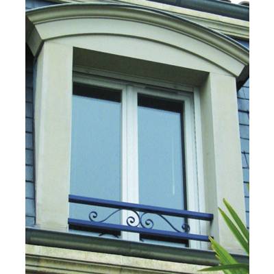 Barre d'appui à volutes en acier moulurée haut.19cm larg.0,80m couche apprêt antirouille - Gedimat - BRUN ET DOUTTE