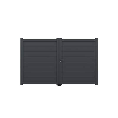 Portail battant MARGOT alu gris anthracite - Gedimat - GARDEN GATE
