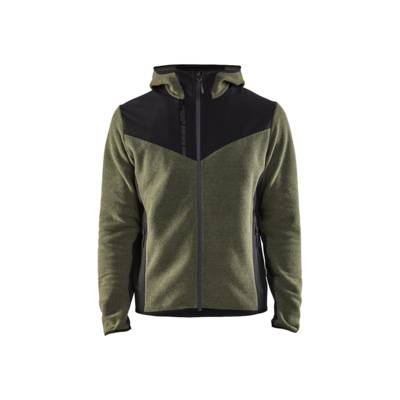 Veste tricotée BLAKLADER Softshell - Vert foncé/Noir - 594025364199XXL - BLAKLADER WORKWEAR