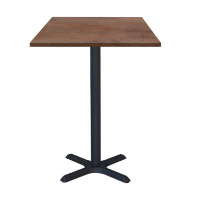 Mange-debout pied noir 60x60cm oxydo bronze - intérieur - RestooTab