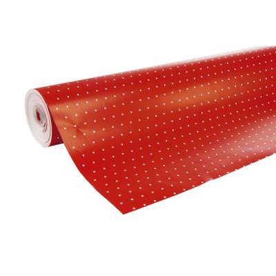 Rouleau papier cadeau ALLIANCE L70 cm x 50 m Pois rouges - CLAIREFONTAINE