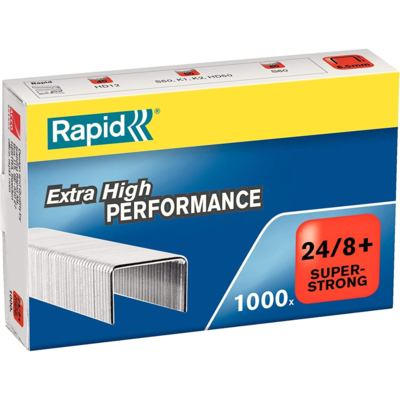 Agrafes Super Strong 24/8+ galvanisées Boite de 1000 - Rapid