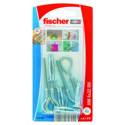 Cheville corps creux HM P+piton - 4x32mm - Gedimat