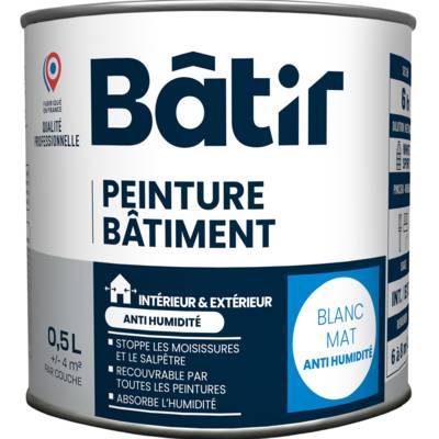 Peinture anti-humidité blanc mat - Gedimat - BATIR