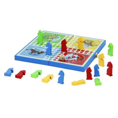 Jeu des petits chevaux - Coffret pliant en bois - L'ARBRE A JOUER