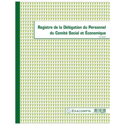 Piqûre "Registre de la délégation du personnel CSE 24 x 32 cm - EXACOMPTA