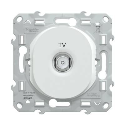 Prise TV simple OVALIS - blanc - Gedimat