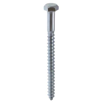 Tirefond acier zingué tête hexagonale diam.8mm long.80mm en boîte plastique de 100 pièces - Gedimat - NORAIL