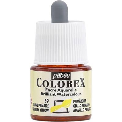 Flacon 45ml Encre COLOREX Aquarelle JAUNE PRIMAIRE