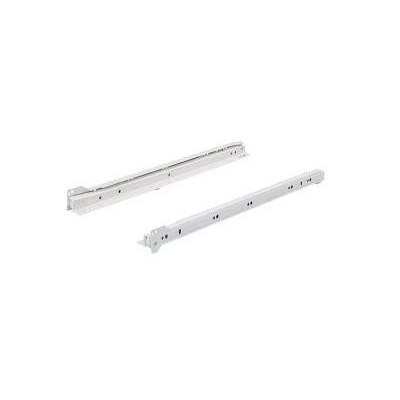 Paire de coulisses à galets FR402 HETTICH - L.600 mm - Charge 25 kg - Blanc - 1058350 - HETTICH FRANCE