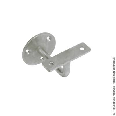 Support de rampe coudé à visser fixe zingué blanc Ø12 - boîte de 10 pièces - Gedimat - AFBAT