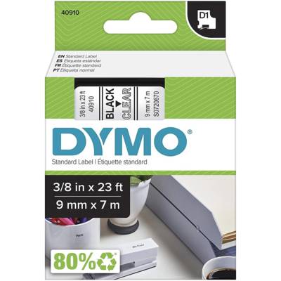 Cassette de ruban encreur D1 blanc sur noir 12mm/7,0m