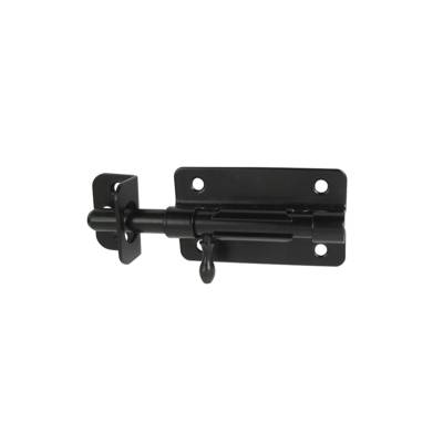 Verrou box porte-cadenas+gâche Ø14 mm - noir - Gedimat - AFBAT