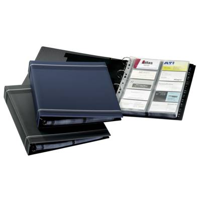 Classeur anneaux pour cartes de visite VISIFIX, A4 avec 20 pochettes (400 CV)