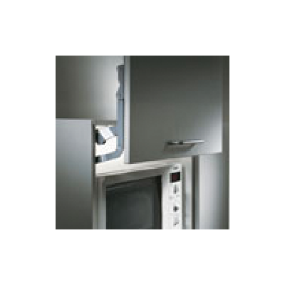 Ferrure porte relevante micro ondes 2 verrins blanc pour caisson de 600mm LMC - FER502012BL