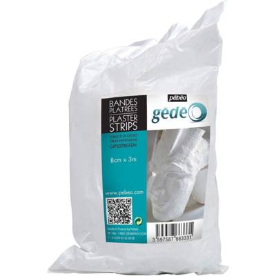 Gédéo Bandes Plâtre Blanc 8cm x 3m